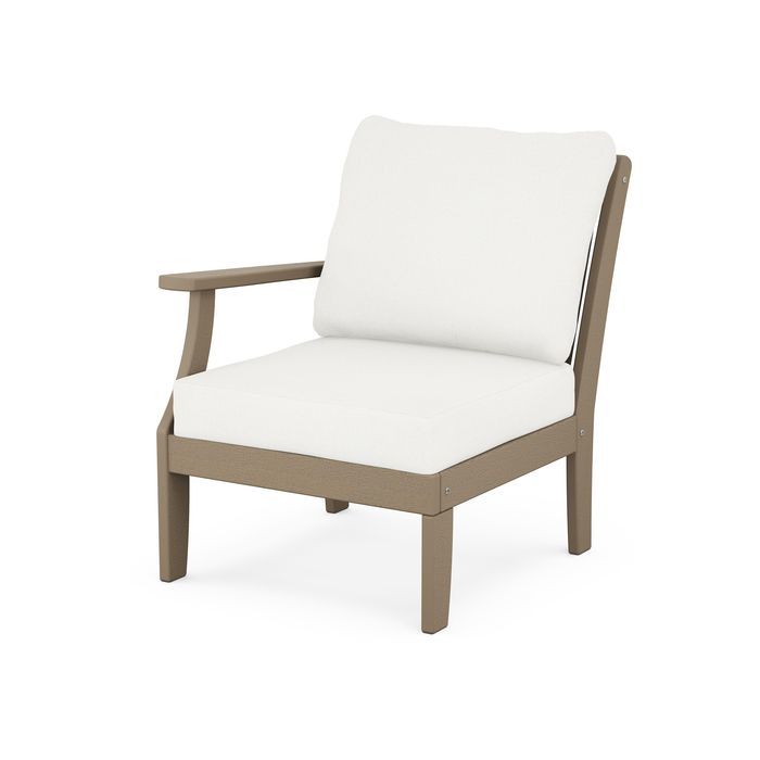 Braxton Modular Left Arm Chair in Vintage Finish