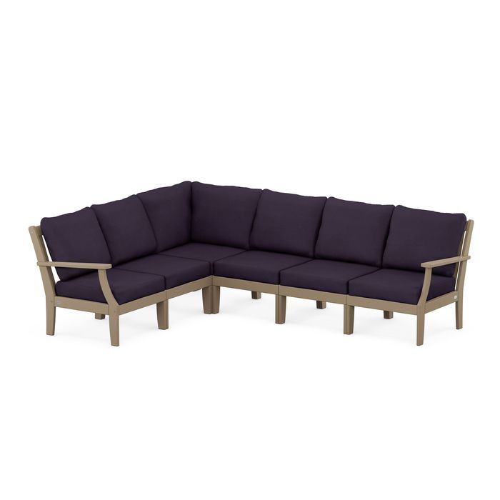 Braxton Modular 6-Piece Deep Seating Set in Vintage Finish