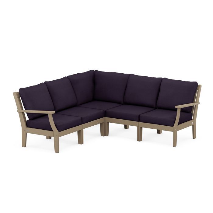 Braxton Modular 5-Piece Deep Seating Set in Vintage Finish