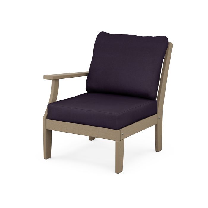 Braxton Modular Left Arm Chair in Vintage Finish