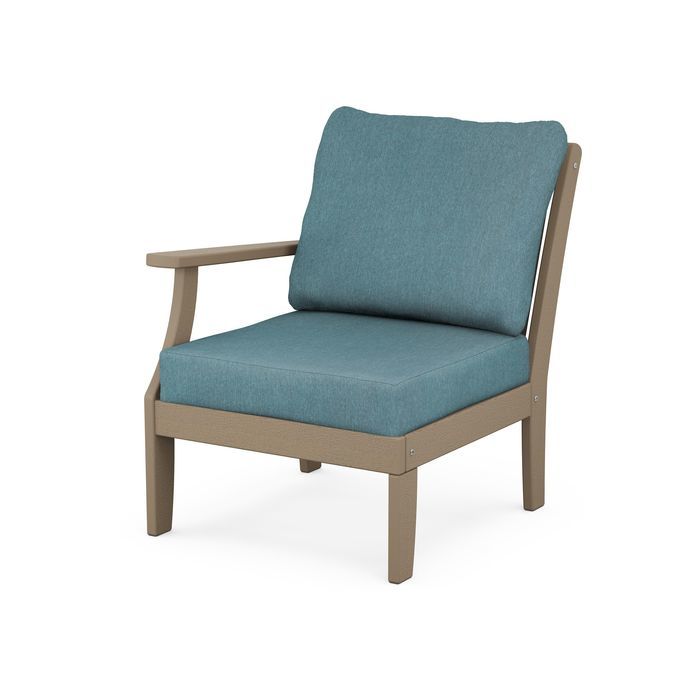 Braxton Modular Left Arm Chair in Vintage Finish