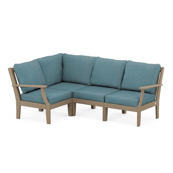 Braxton Modular 4-Piece Deep Seating Set in Vintage Finish