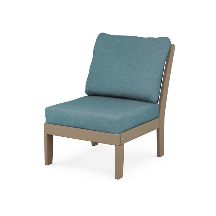 Braxton Modular Armless Chair in Vintage Finish