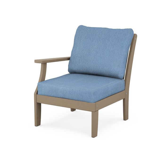 Braxton Modular Left Arm Chair in Vintage Finish