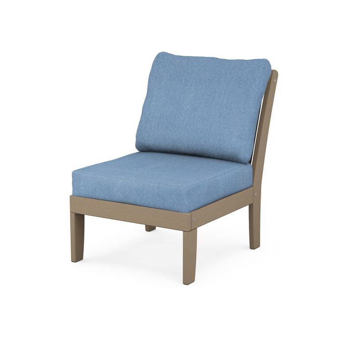 Braxton Modular Armless Chair in Vintage Finish