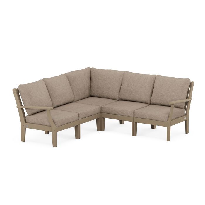 Braxton Modular 5-Piece Deep Seating Set in Vintage Finish