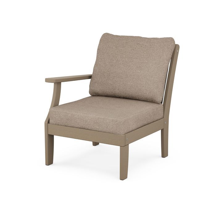 Braxton Modular Left Arm Chair in Vintage Finish