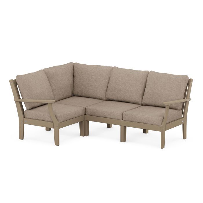 Braxton Modular 4-Piece Deep Seating Set in Vintage Finish