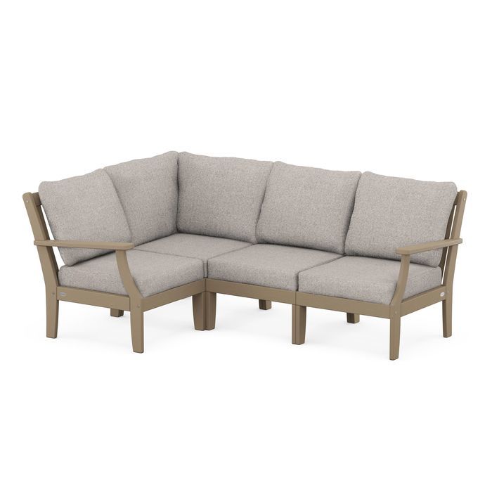 Braxton Modular 4-Piece Deep Seating Set in Vintage Finish