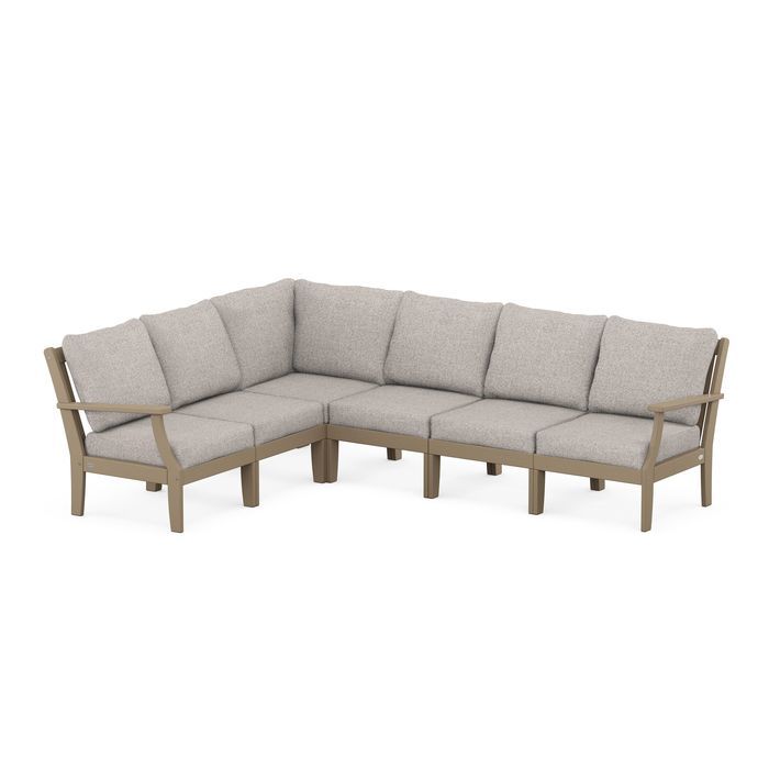 Braxton Modular 6-Piece Deep Seating Set in Vintage Finish