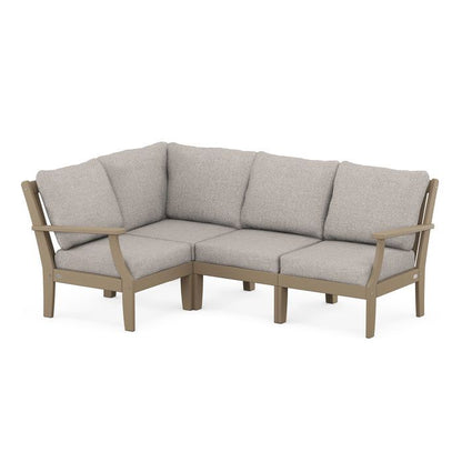 Braxton Modular 4-Piece Deep Seating Set in Vintage Finish