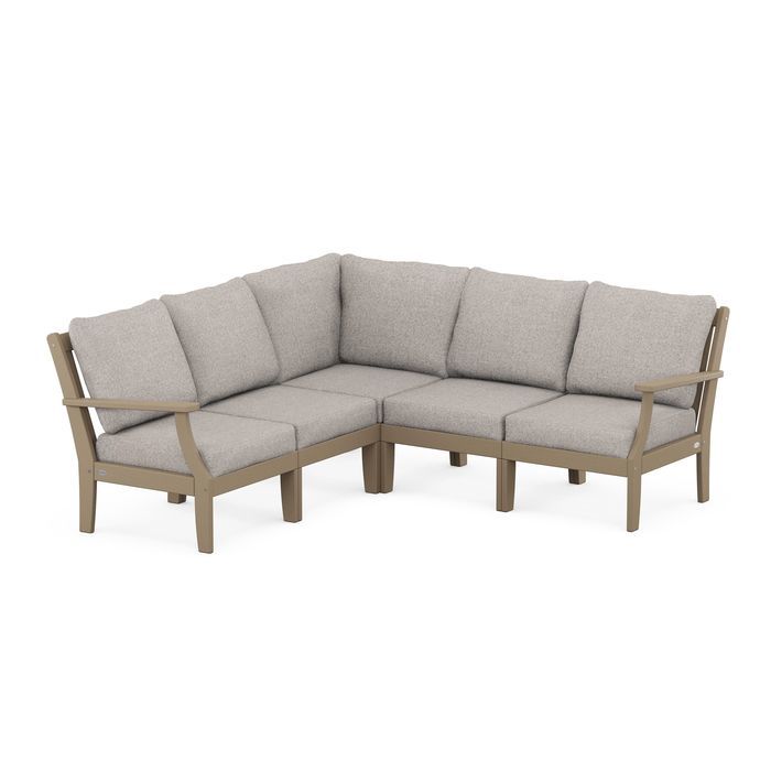 Braxton Modular 5-Piece Deep Seating Set in Vintage Finish