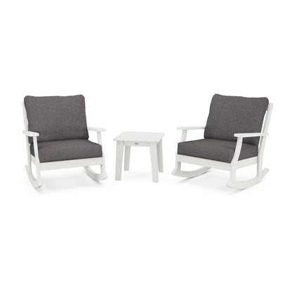 Braxton 3-Piece Deep Seating Rocker Set in Vintage Finish
