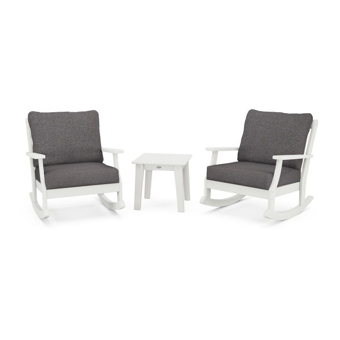 Braxton 3-Piece Deep Seating Rocker Set in Vintage Finish