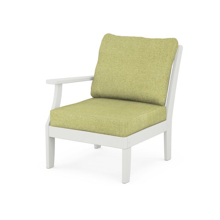 Braxton Modular Left Arm Chair in Vintage Finish