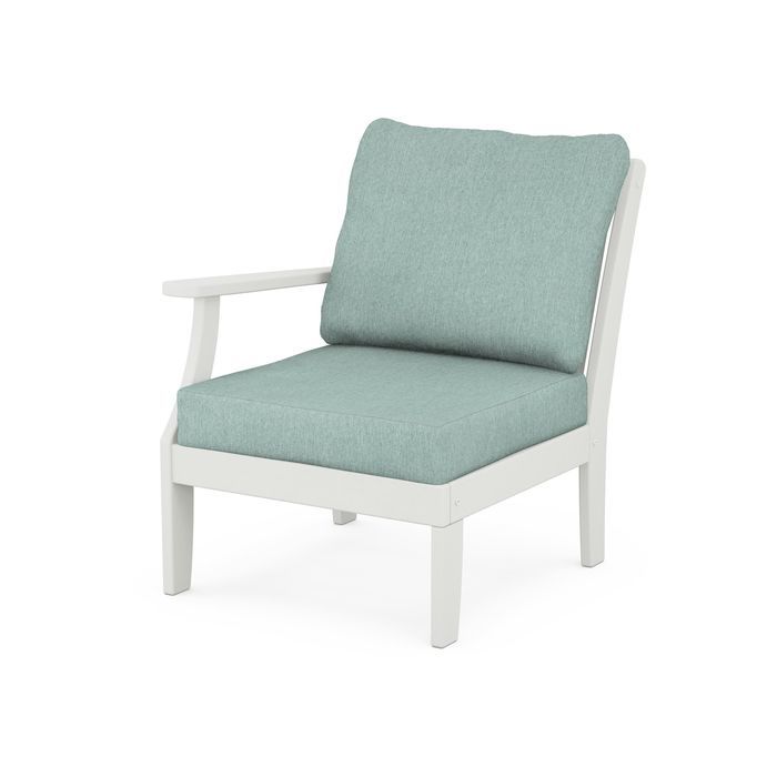 Braxton Modular Left Arm Chair in Vintage Finish