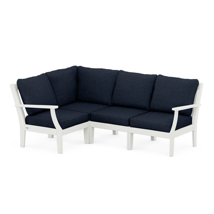 Braxton Modular 4-Piece Deep Seating Set in Vintage Finish