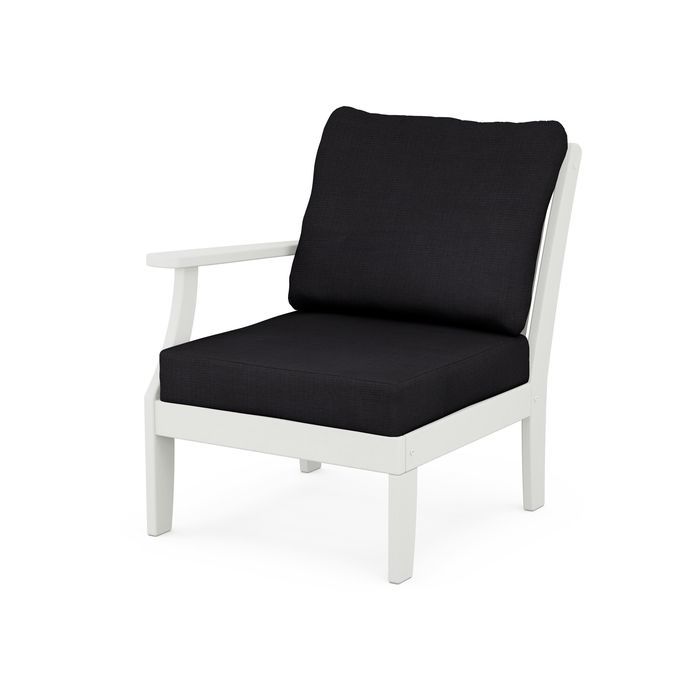 Braxton Modular Left Arm Chair in Vintage Finish