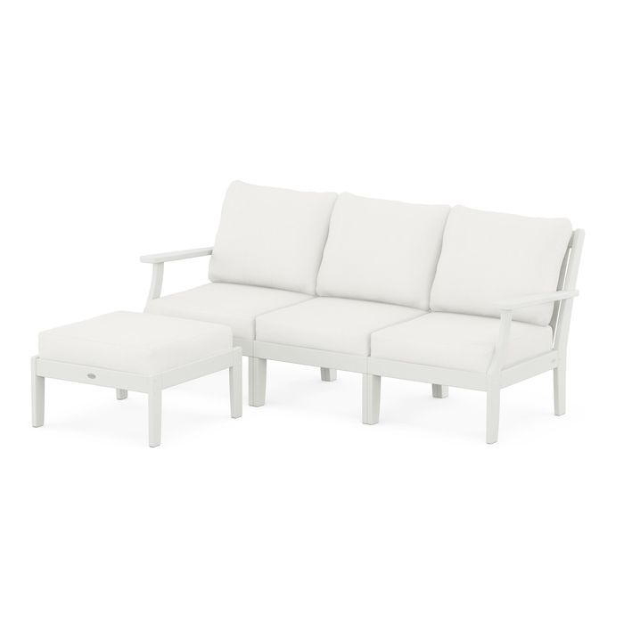 Braxton Modular 4-Piece Deep Seating Set with Ottoman in Vintage Finish