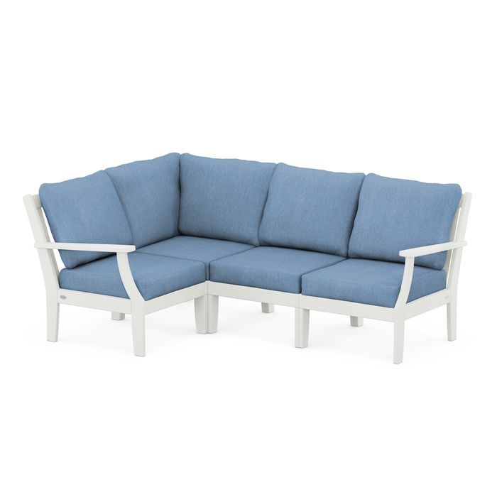 Braxton Modular 4-Piece Deep Seating Set in Vintage Finish