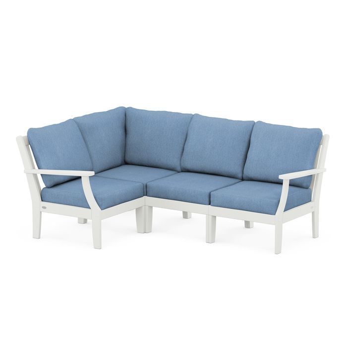 Braxton Modular 4-Piece Deep Seating Set in Vintage Finish