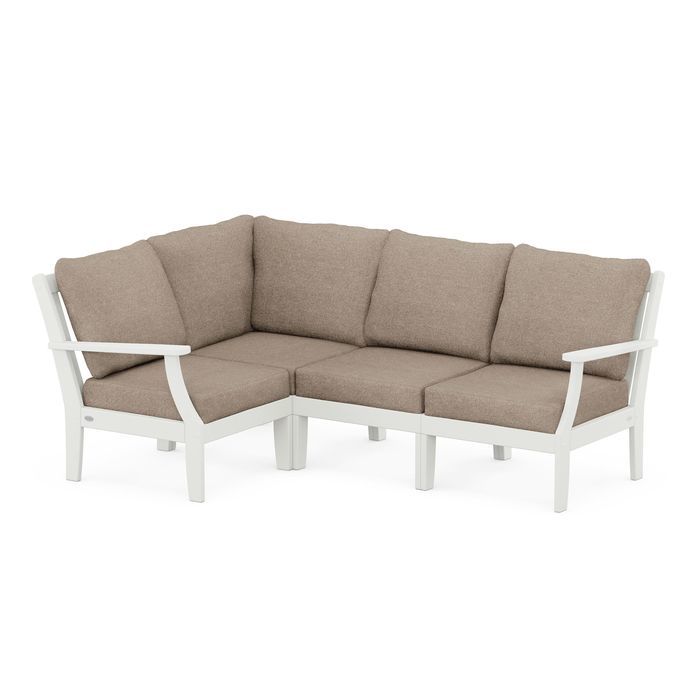 Braxton Modular 4-Piece Deep Seating Set in Vintage Finish