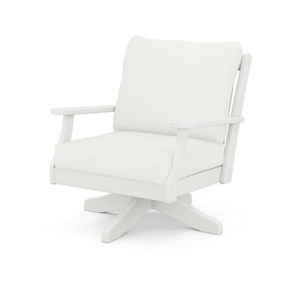 Braxton Deep Seating Swivel Chair in Vintage Finish