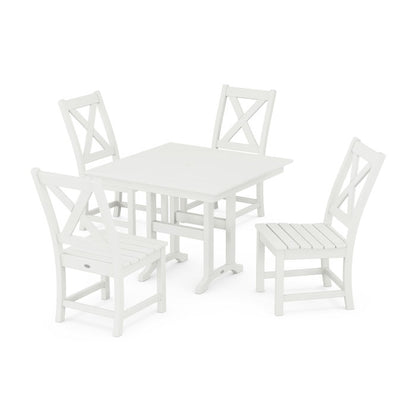 Braxton Side Chair 5-Piece Farmhouse Dining Set in Vintage Finish