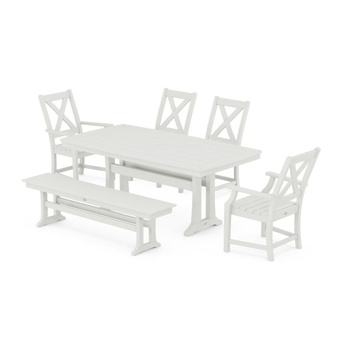 Braxton 6-Piece Dining Set with Trestle Legs in Vintage Finish