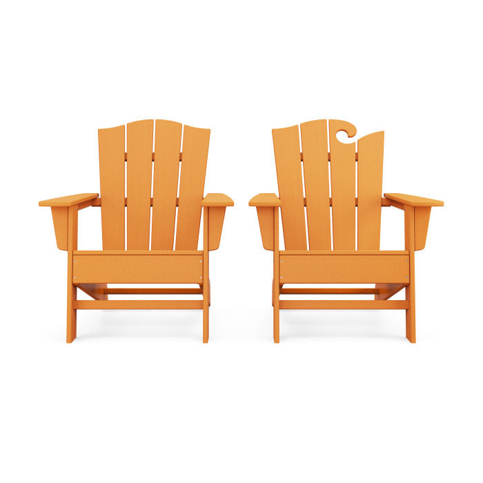 Wave 2-Piece Adirondack Chair Set with The Crest Chair