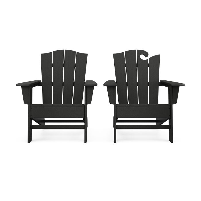 Wave 2-Piece Adirondack Chair Set with The Crest Chair