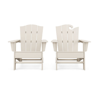 Wave 2-Piece Adirondack Chair Set with The Crest Chair