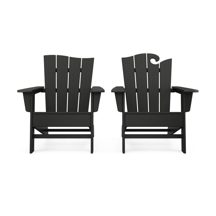 Wave 2-Piece Adirondack Set with The Wave Chair Left