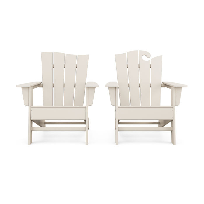 Wave 2-Piece Adirondack Set with The Wave Chair Left