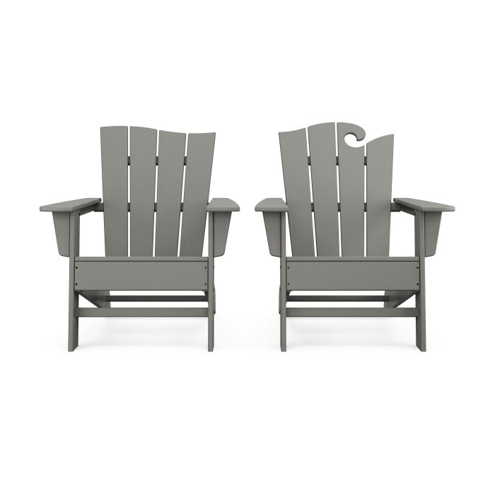 Wave 2-Piece Adirondack Set with The Wave Chair Left