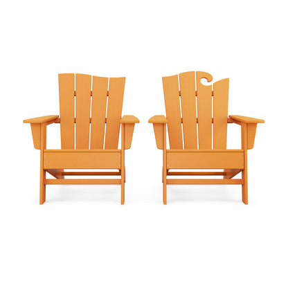 Wave 2-Piece Adirondack Set with The Wave Chair Left