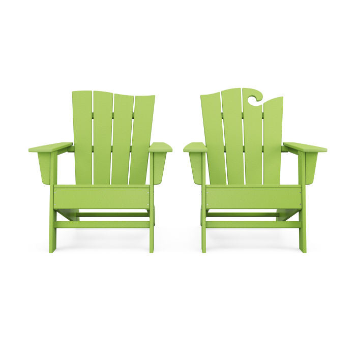 Wave 2-Piece Adirondack Set with The Wave Chair Left