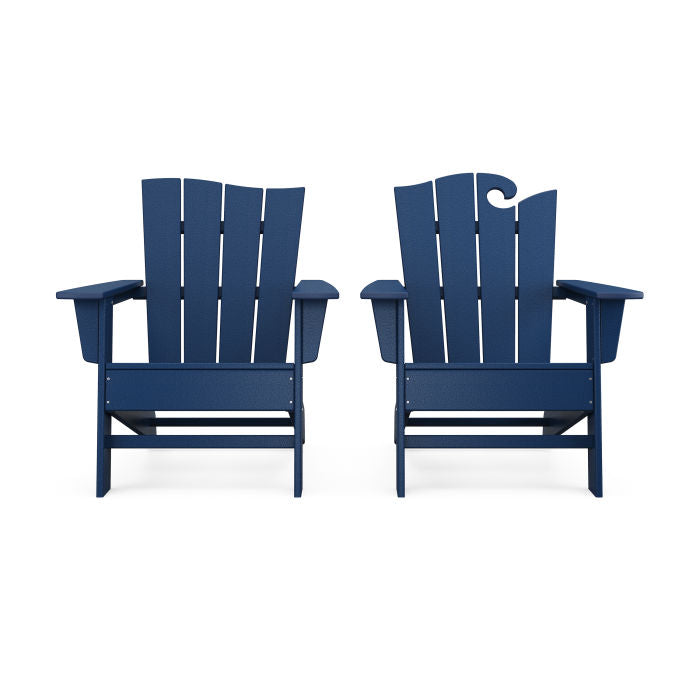 Wave 2-Piece Adirondack Set with The Wave Chair Left