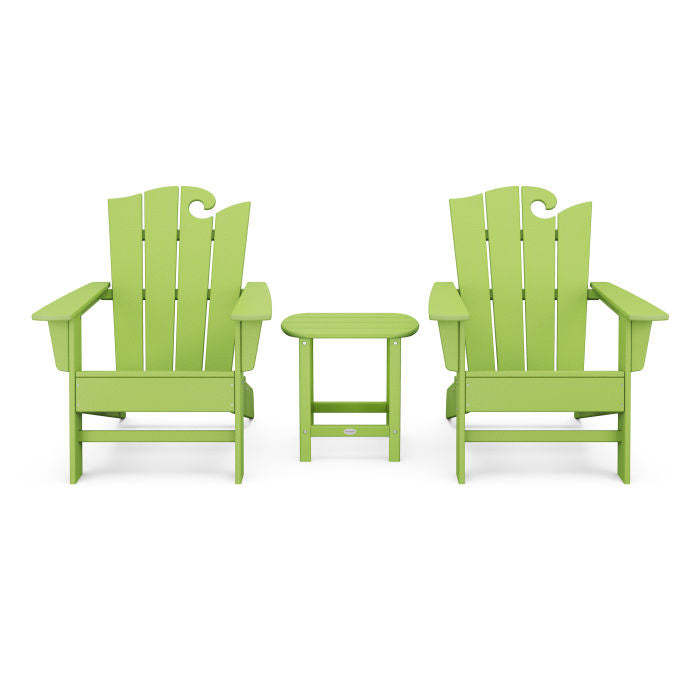 Wave 3-Piece Adirondack Set with The Ocean Chair