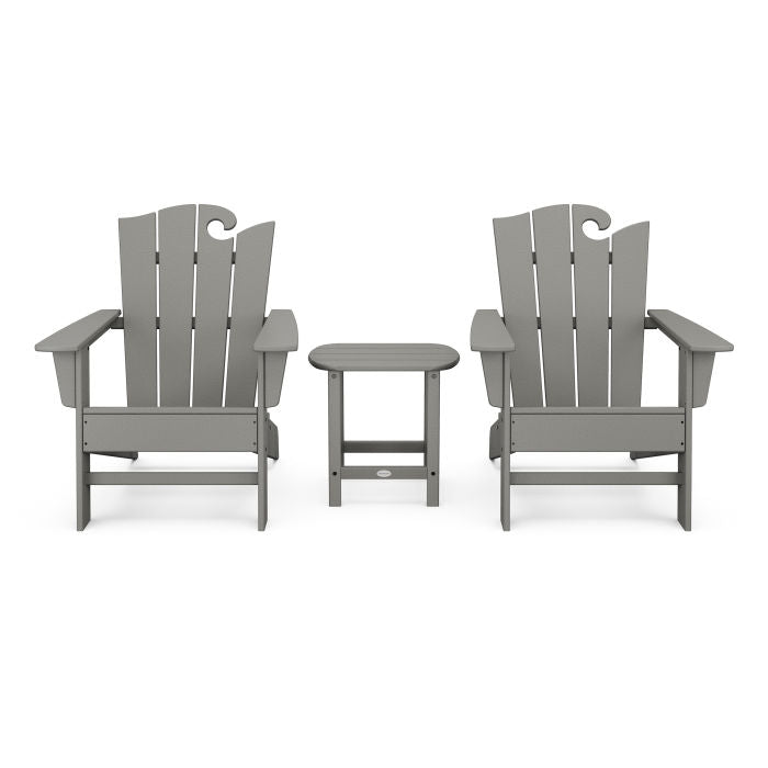 Wave 3-Piece Adirondack Set with The Ocean Chair
