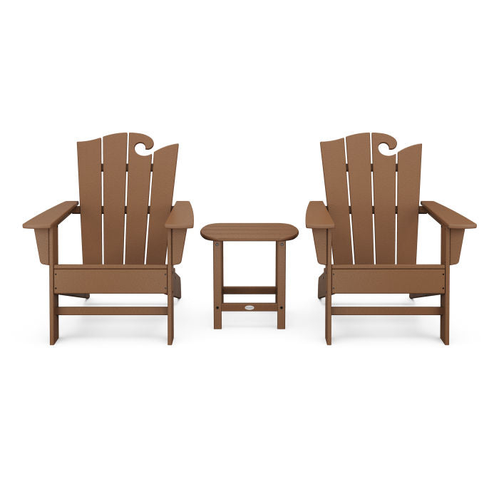 Wave 3-Piece Adirondack Set with The Ocean Chair
