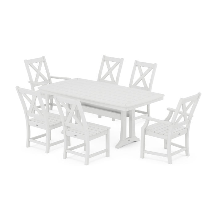 Braxton 7-Piece Dining Set with Trestle Legs