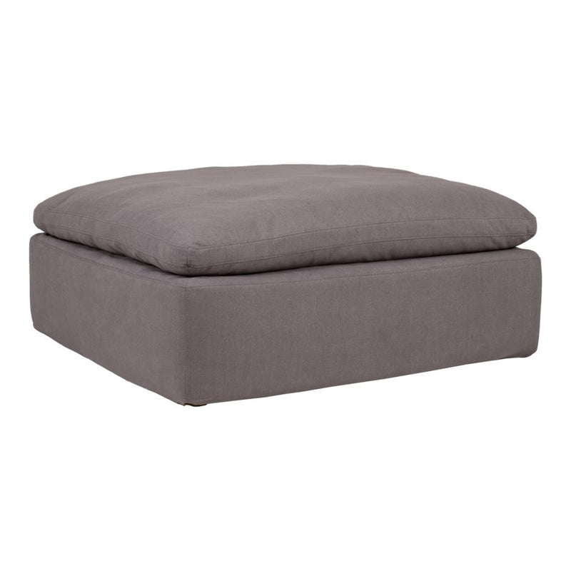 Clay Ottoman Livesmart Fabric Light Grey