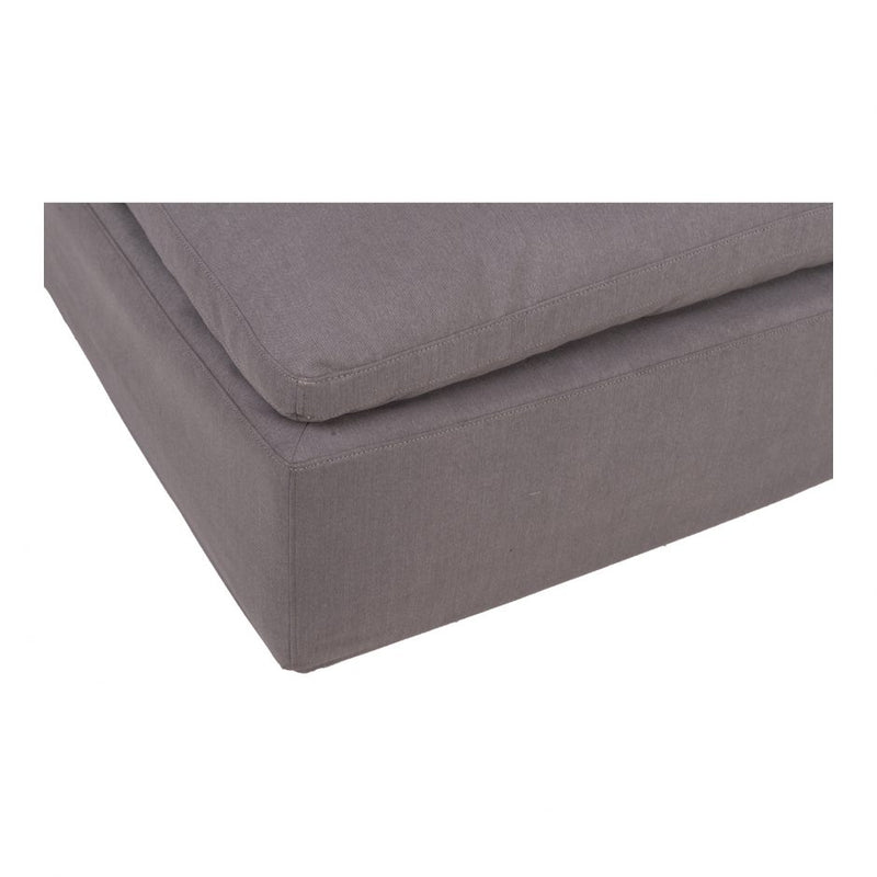 Clay Ottoman Livesmart Fabric Light Grey