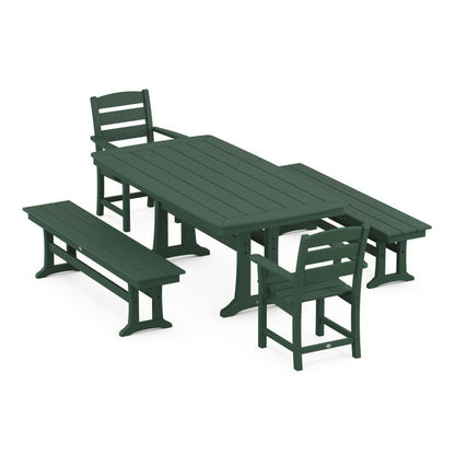 Lakeside 5-Piece Dining Set with Trestle Legs