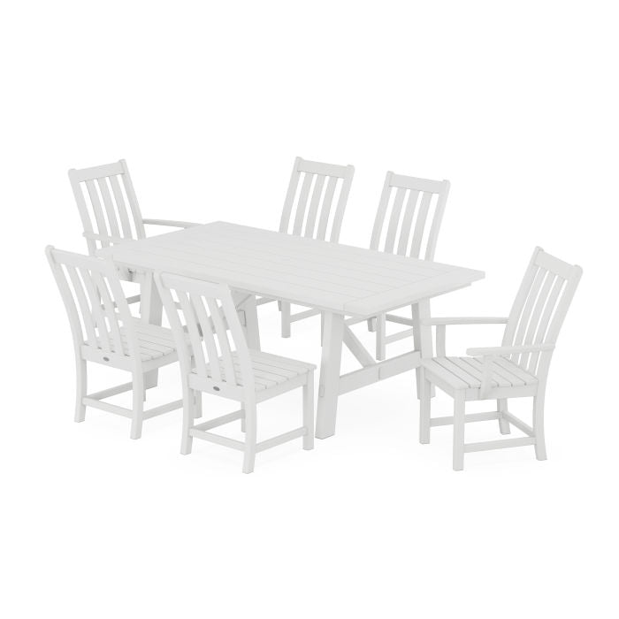 Vineyard 7-Piece Rustic Farmhouse Dining Set