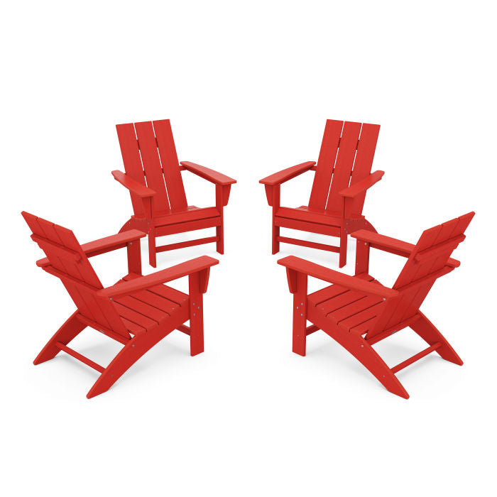 4-Piece Modern Adirondack Chair Conversation Set