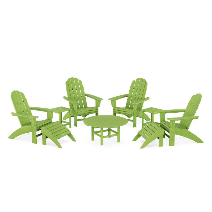 Vineyard Curveback Adirondack Chair 9-Piece Conversation Set