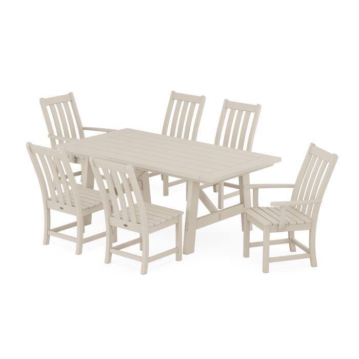 Vineyard 7-Piece Rustic Farmhouse Dining Set