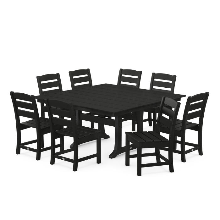 Lakeside 9-Piece Farmhouse Trestle Dining Set